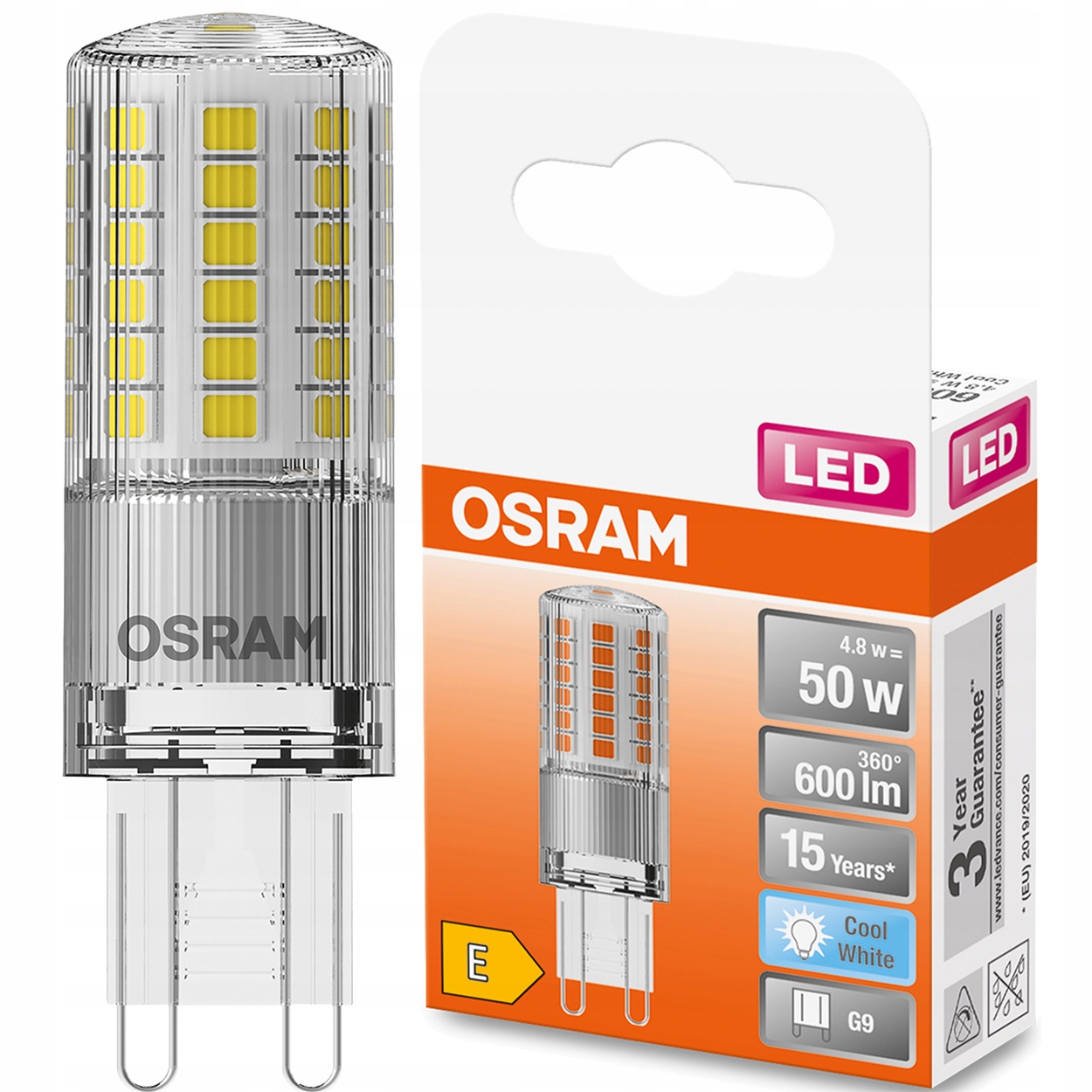 

Żarówka Led G9 Kapsułka 4,8W 50W 4000K Osram