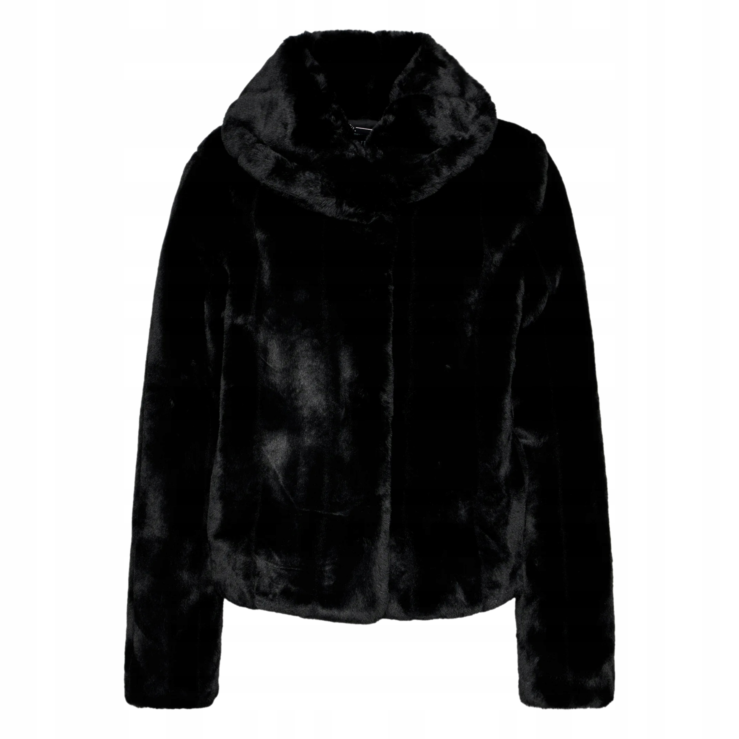 -35% Guess Kurtka Damska Futerko Futro Czarne S