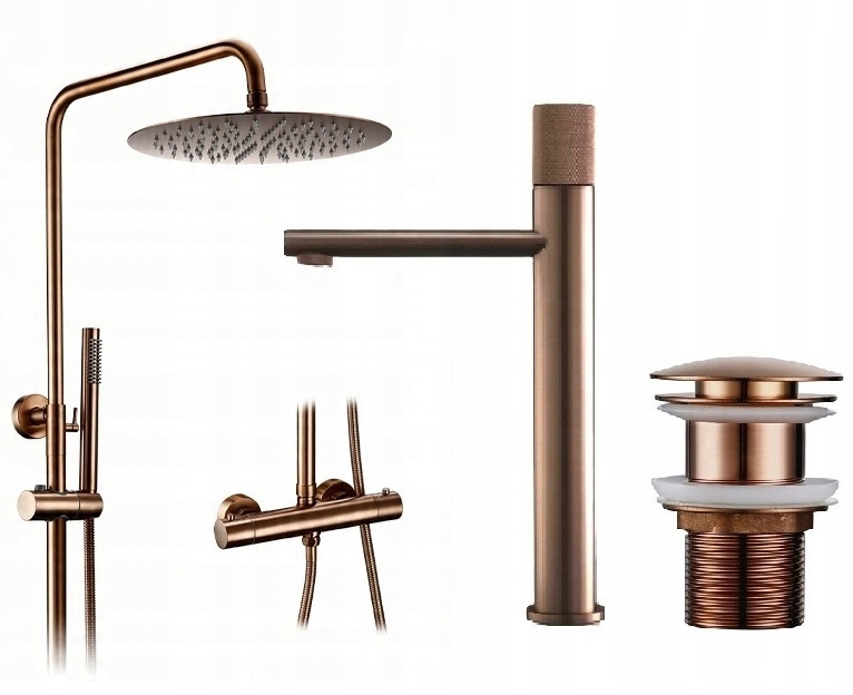 Kúpeľňová batéria Medená Mat sprchová Termostat Premium