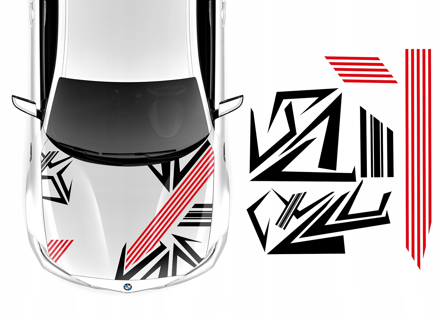 Nálepka Grafika na auto Maska Motív Vzor Geometria Abstrakcia 117x140
