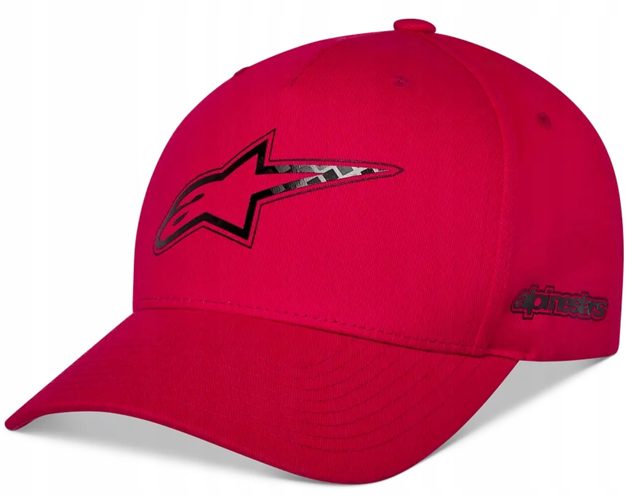 Czapka z daszkiem Alpinestars Carbon Fiber Snapback Hat Red