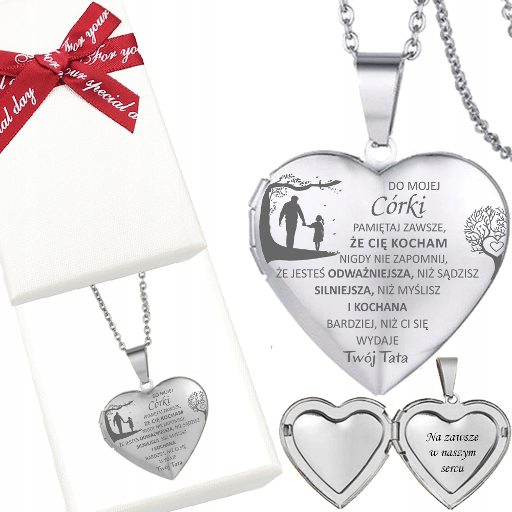 

Zawieszka Otwierane Serce Dla Córki Od Taty Grawer