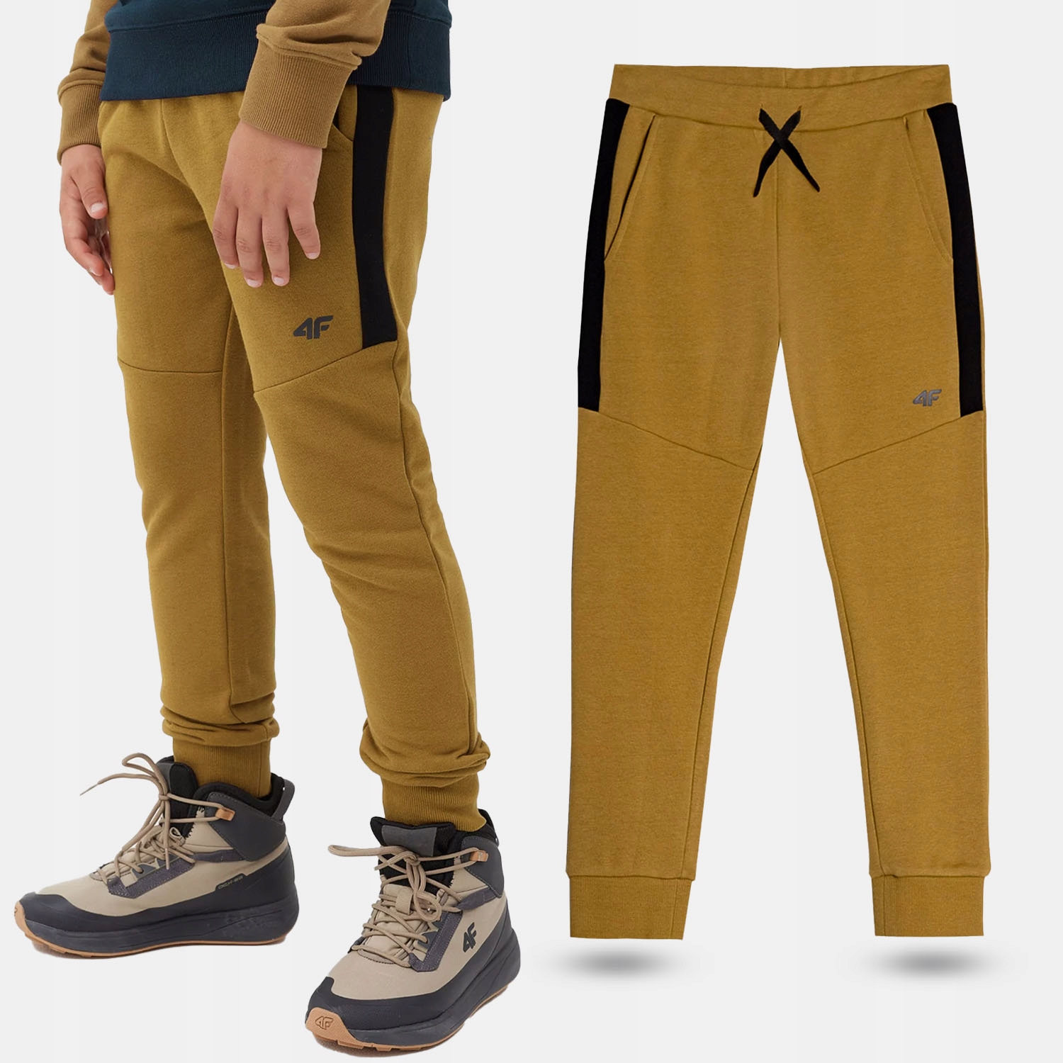 SPODNIE DRESOWE CHŁOPIĘCE 4F JUNIOR WYGODNE SPORTOWE DRESY BAWEŁNA AW23M414 Marka 4F