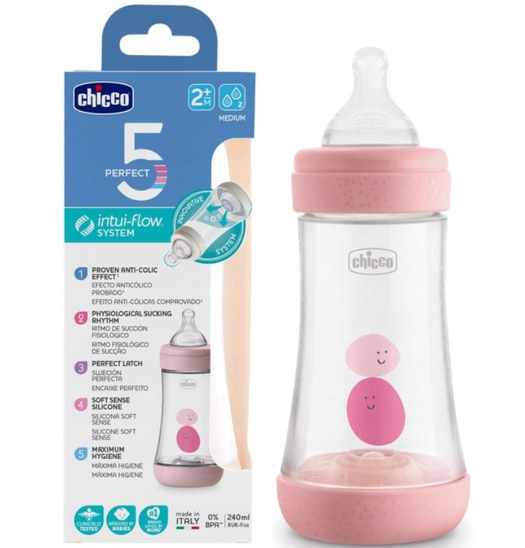 

Chicco Butelka Antykolkowa PERFECT5 240ml 2+