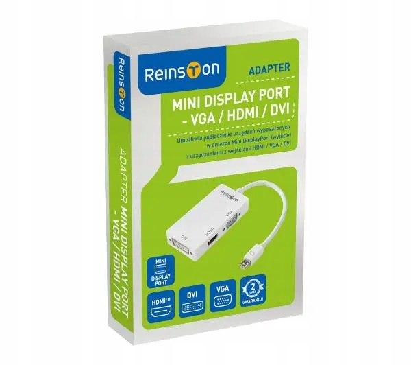 Adapter Reinston EDV009 HDMI VGA biały