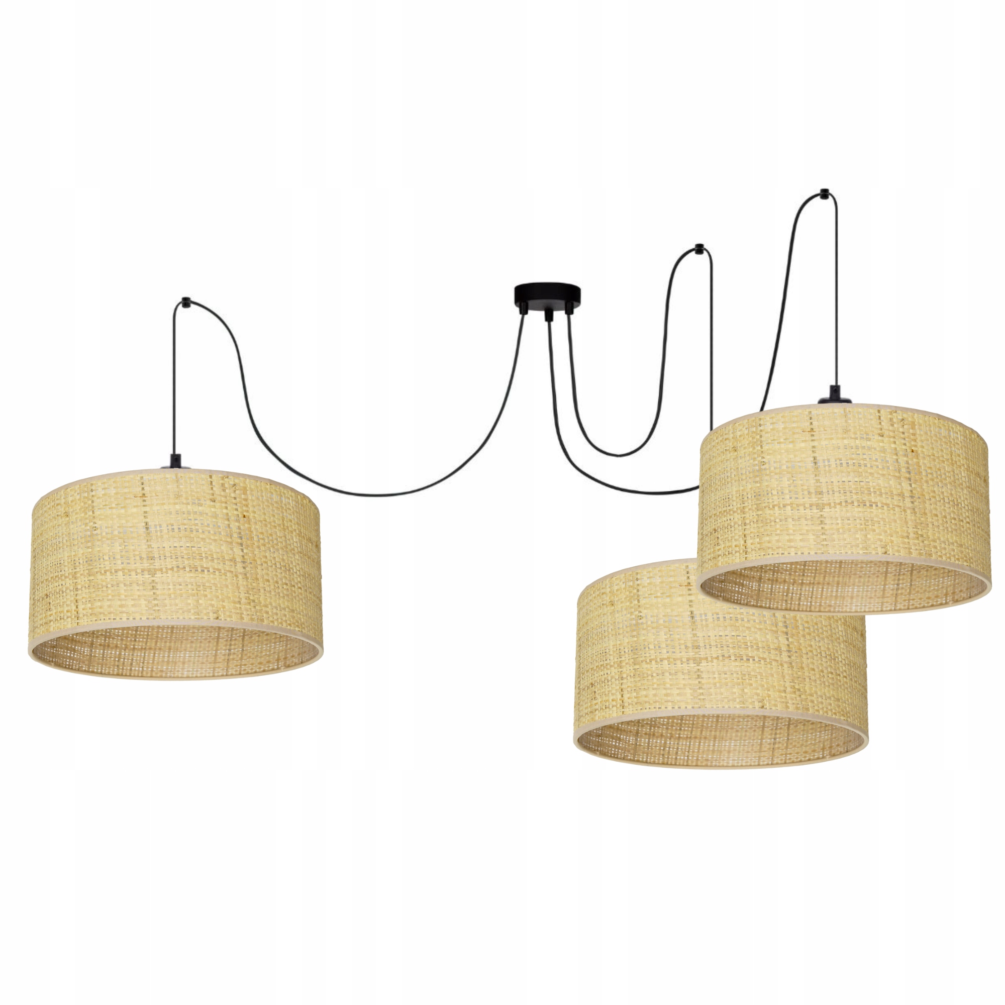 Lampa Wisząca Sufitowa Boho Pająk Spider Abażur Ratan 30CM Polska Lampa E27