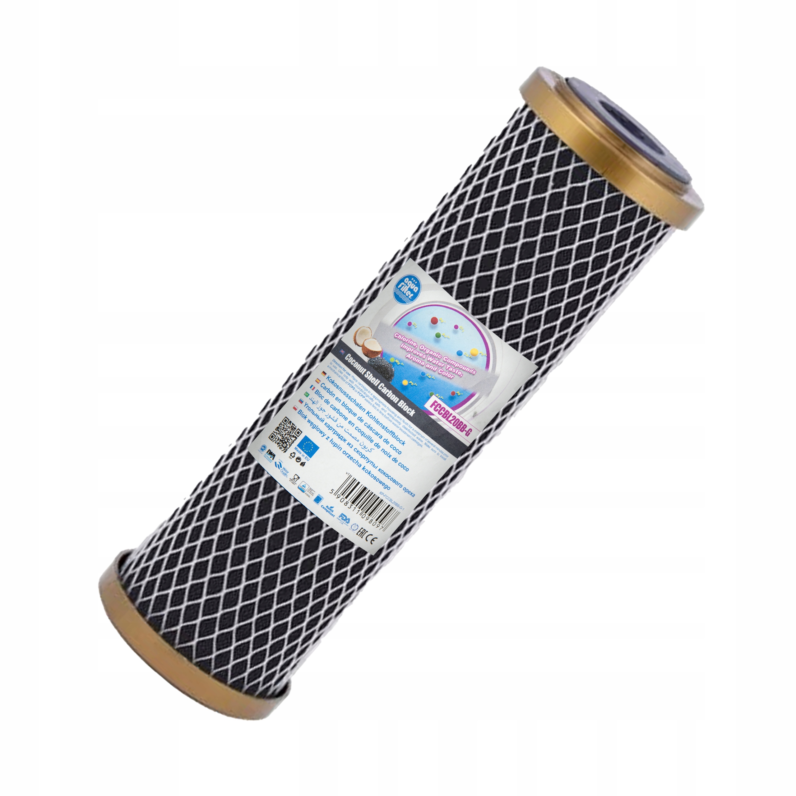Wkład filtr węglowy Aquafilter FCCBL20BB-G 20 cali EAN (GTIN) 5908311098097