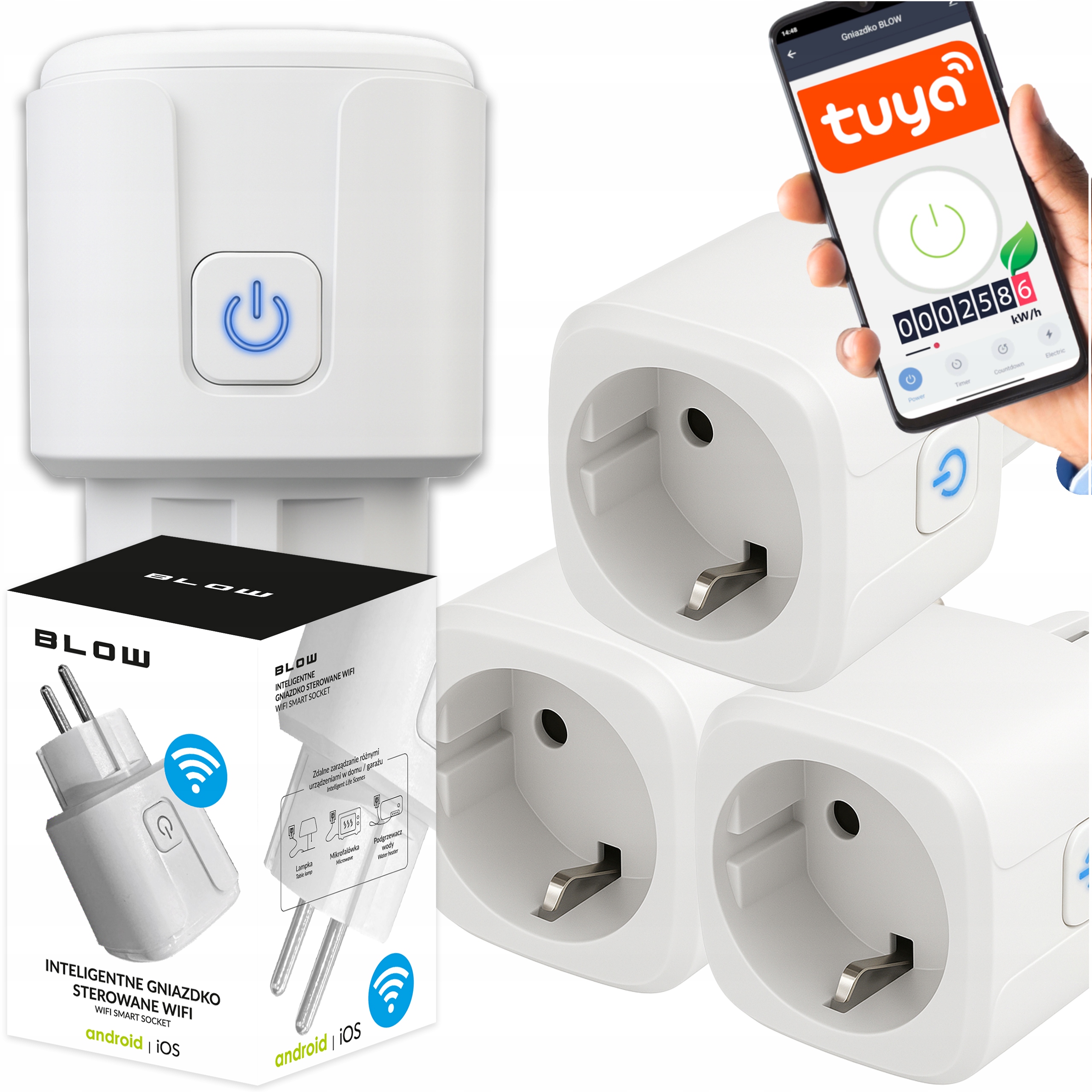 4× Inteligentne Gniazdko WiFi Smart Tuya Watomierz Programator Timer