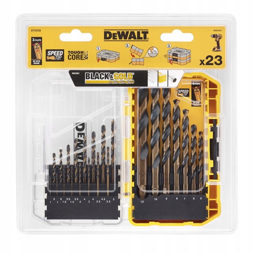 

Dewalt Zestaw Wierteł Do Metalu 23szt Toughcase