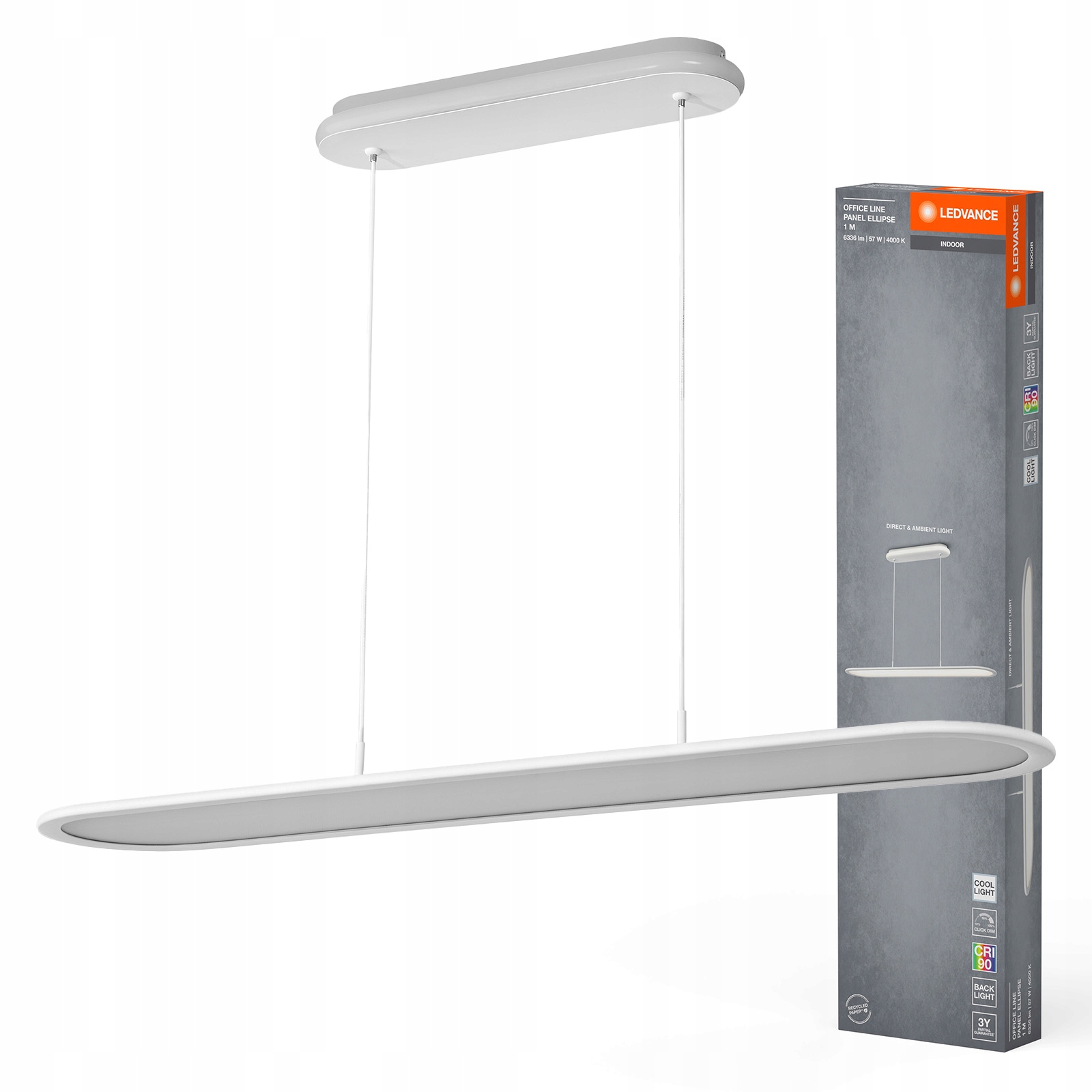 Stropná lampa Kancelárske svietidlo Led panel 57W 3000lm 4000K UGR19 Office Line