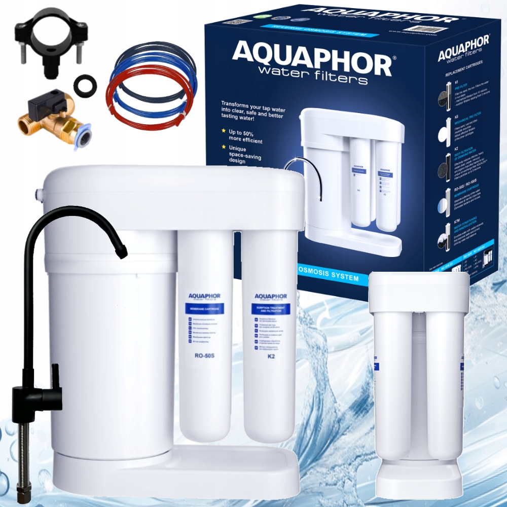 Filtr do wody odwrócona osmoza Aquaphor Morion 3/8" z czarną wylewką