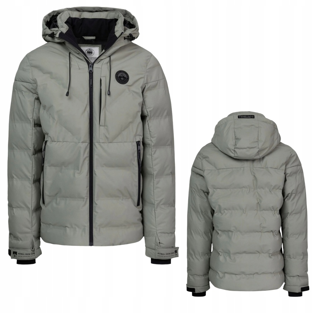 Pitbull Pánská Zimní Bunda Stanford Quilted Hooded Jacket Dusty Salvia L