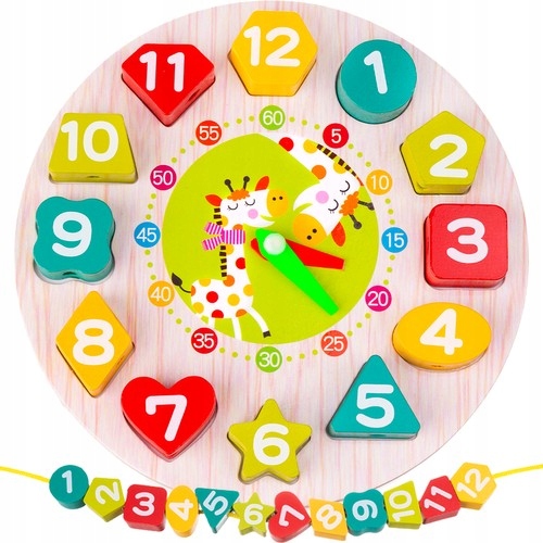 

Zegar Drewniany Zabawka Edukacyjna Sorter Zegarek