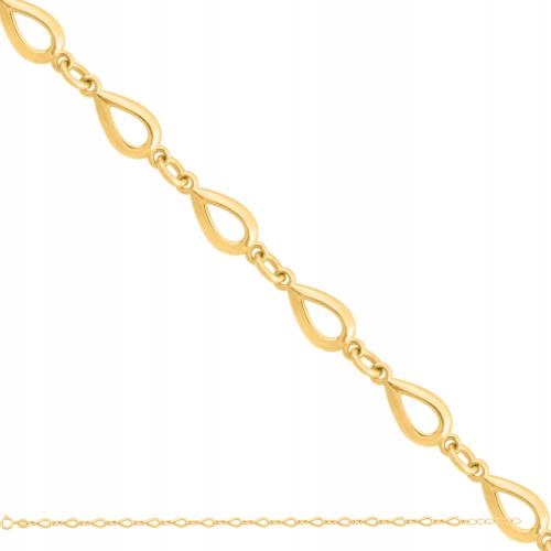 Zlatý Náramek 585 s ozdobnými prvky je ideální jako dárek