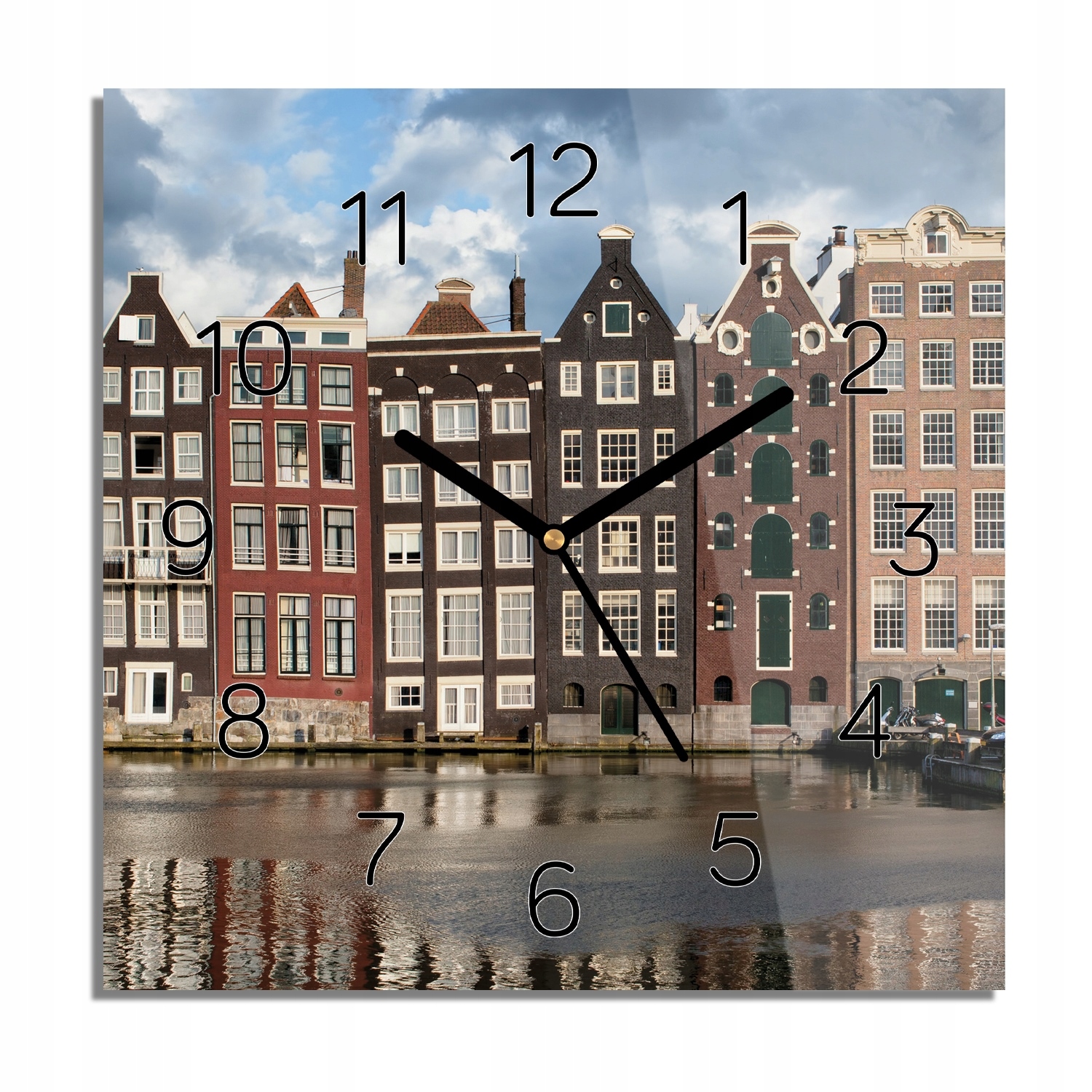 

Budynki dom zegar na szkle z foto 30x30 kwadrat