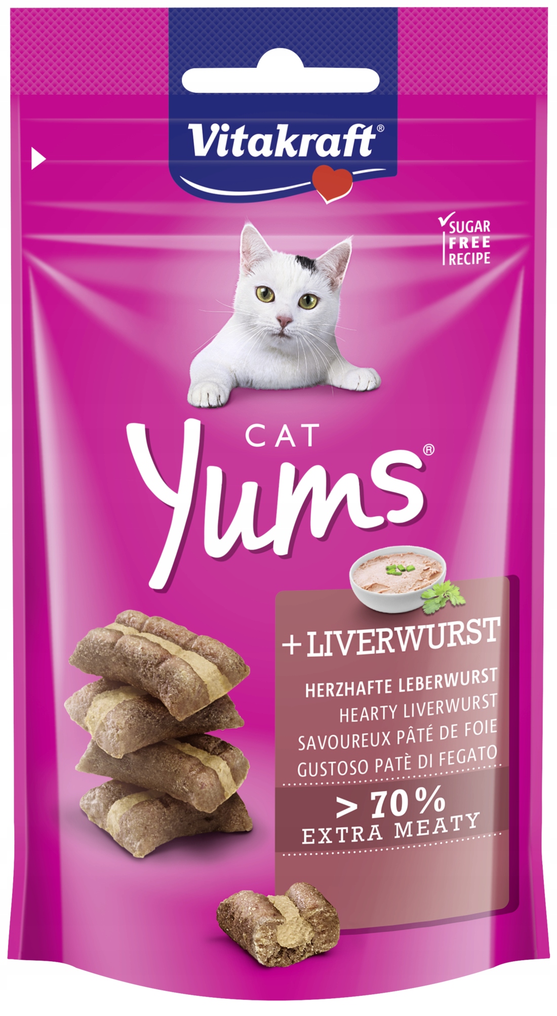 Levně 8X Vitakraft Cat Yums Watroba 40g