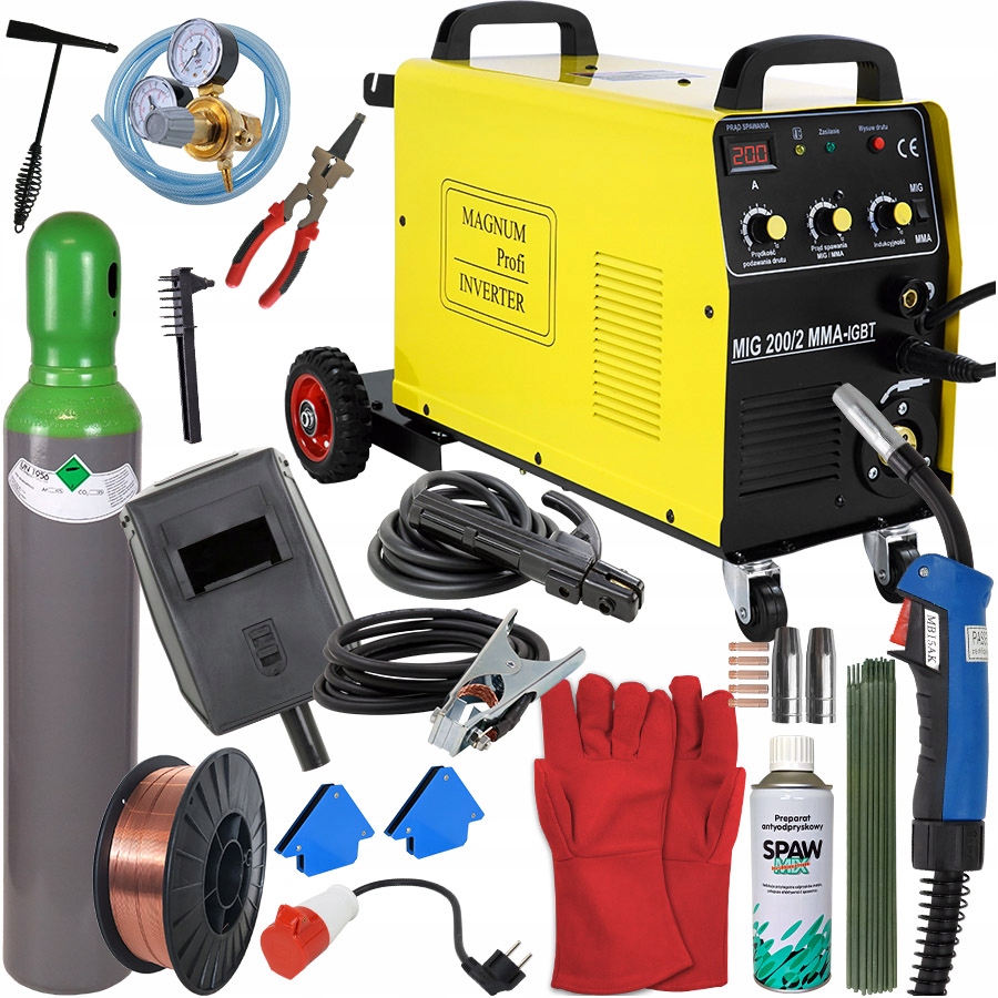Зварювальний апарат 2в1 Migomat Magnum MIG 200A MMA MAG
