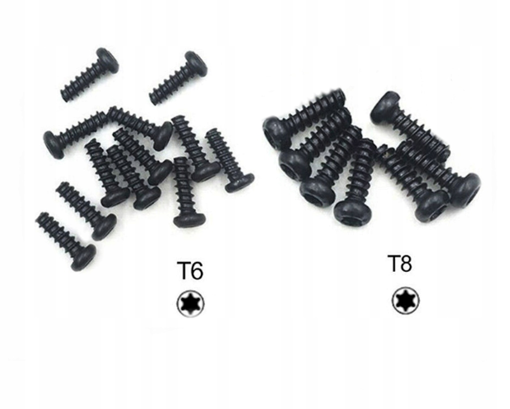 

Wkręty śrubki do pada Xbox One T8 i T6 (19 sztuk)