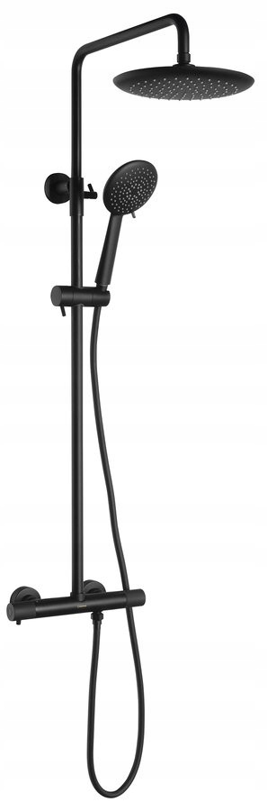 Solaris sprchový stĺp s termostatickou batériou, čierna mat (WD139B) /ka/