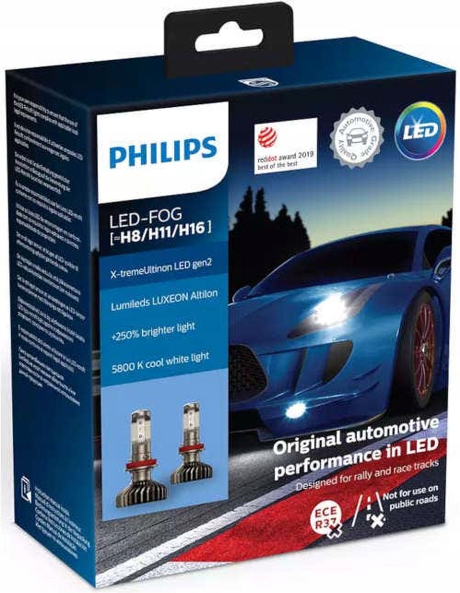 Philips Led H8/H11/H16 Xtreme Ultin Gen2 [ks] modrý
