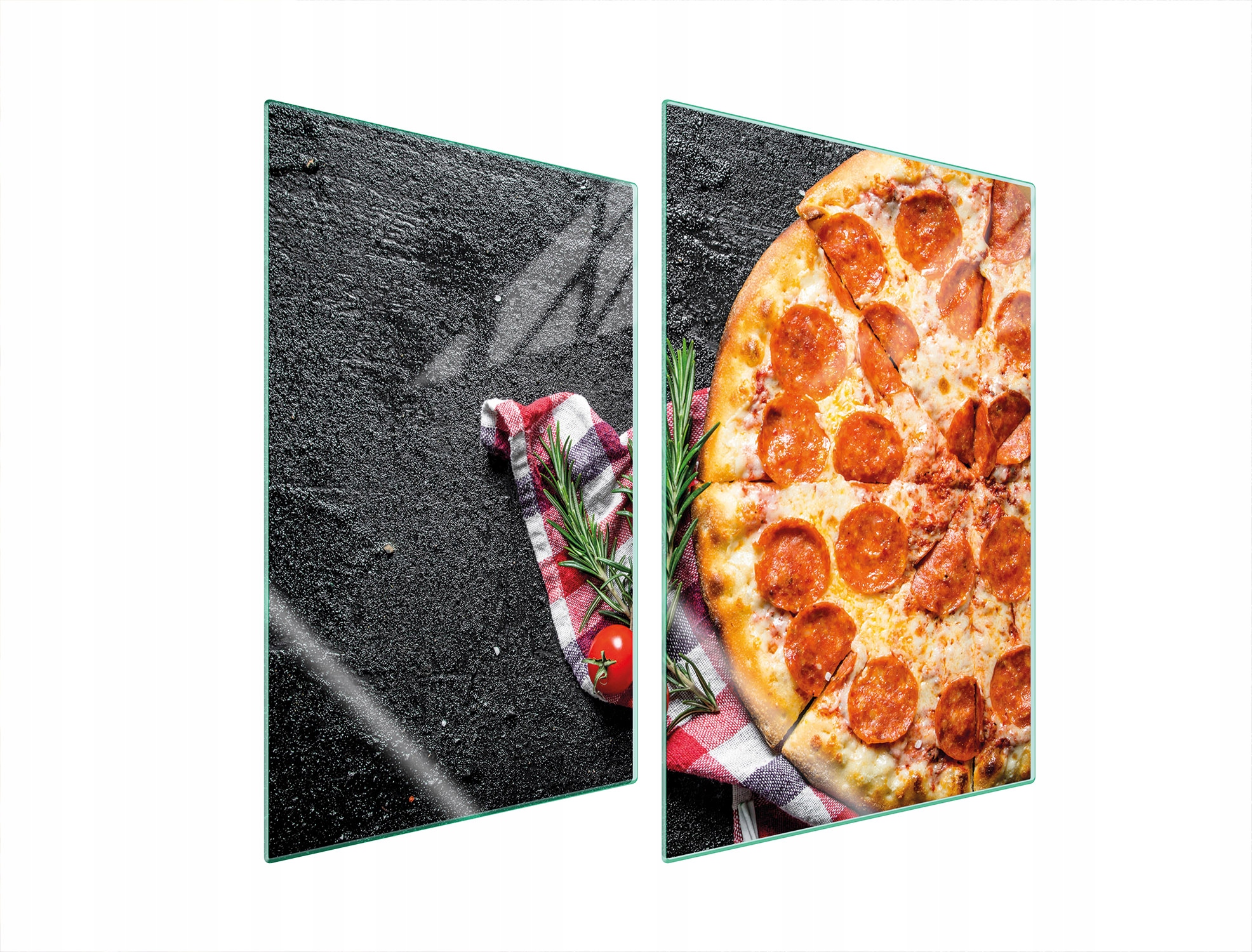 Skleněná Ochranná Deska Do Kuchyně 2x35x52 Pizza Tvrzené Sklo