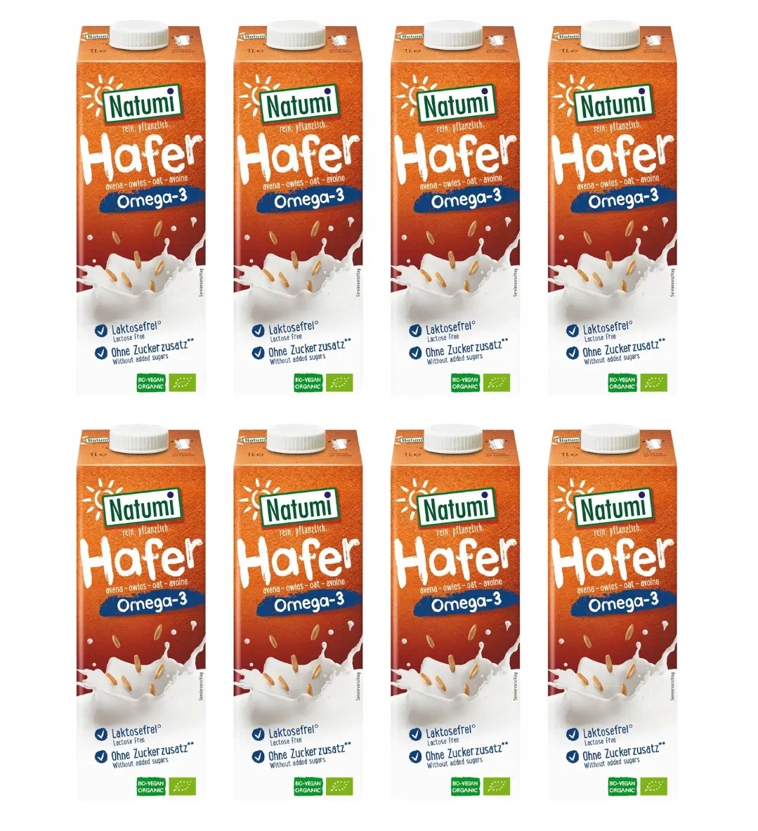 Napój owsiany omega 3 bez dodatku cukru 8 x 1 l Natumi (eko)
