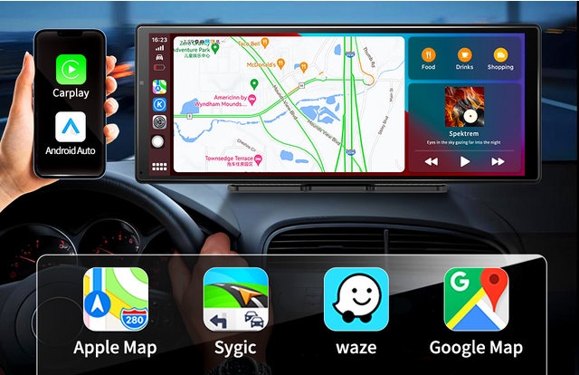 Radio Ekran Stacja CarPlay Rejestrator Monitor Nawigacja GPS Kamera Android Radio brak informacji