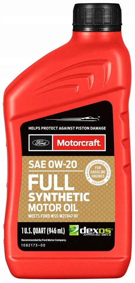 

Motorcraft 0W20 Full Synthetic 0,946L