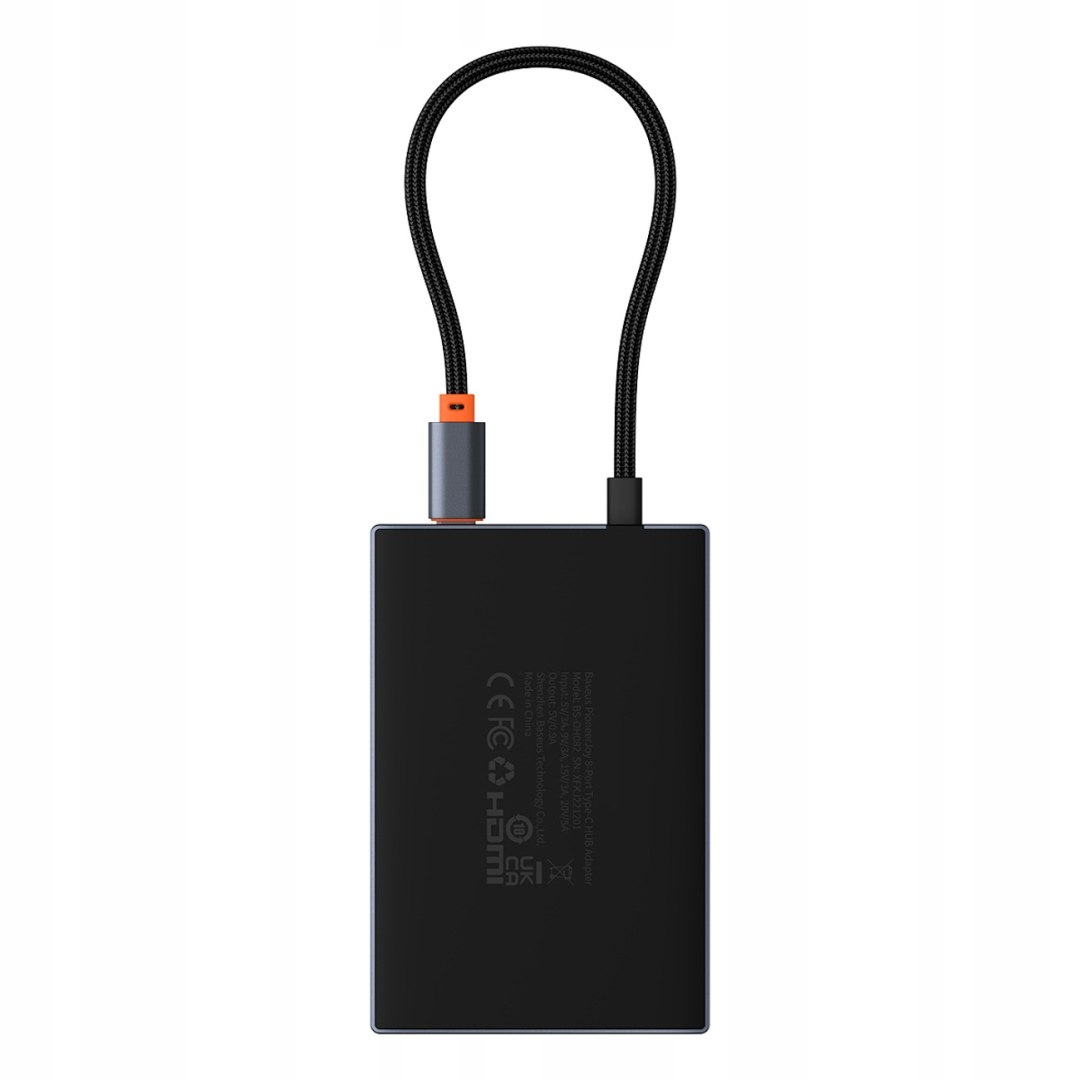 8w1 Hub adapter Hdmi DisplayPort Vga Usb-a Usb-c szary