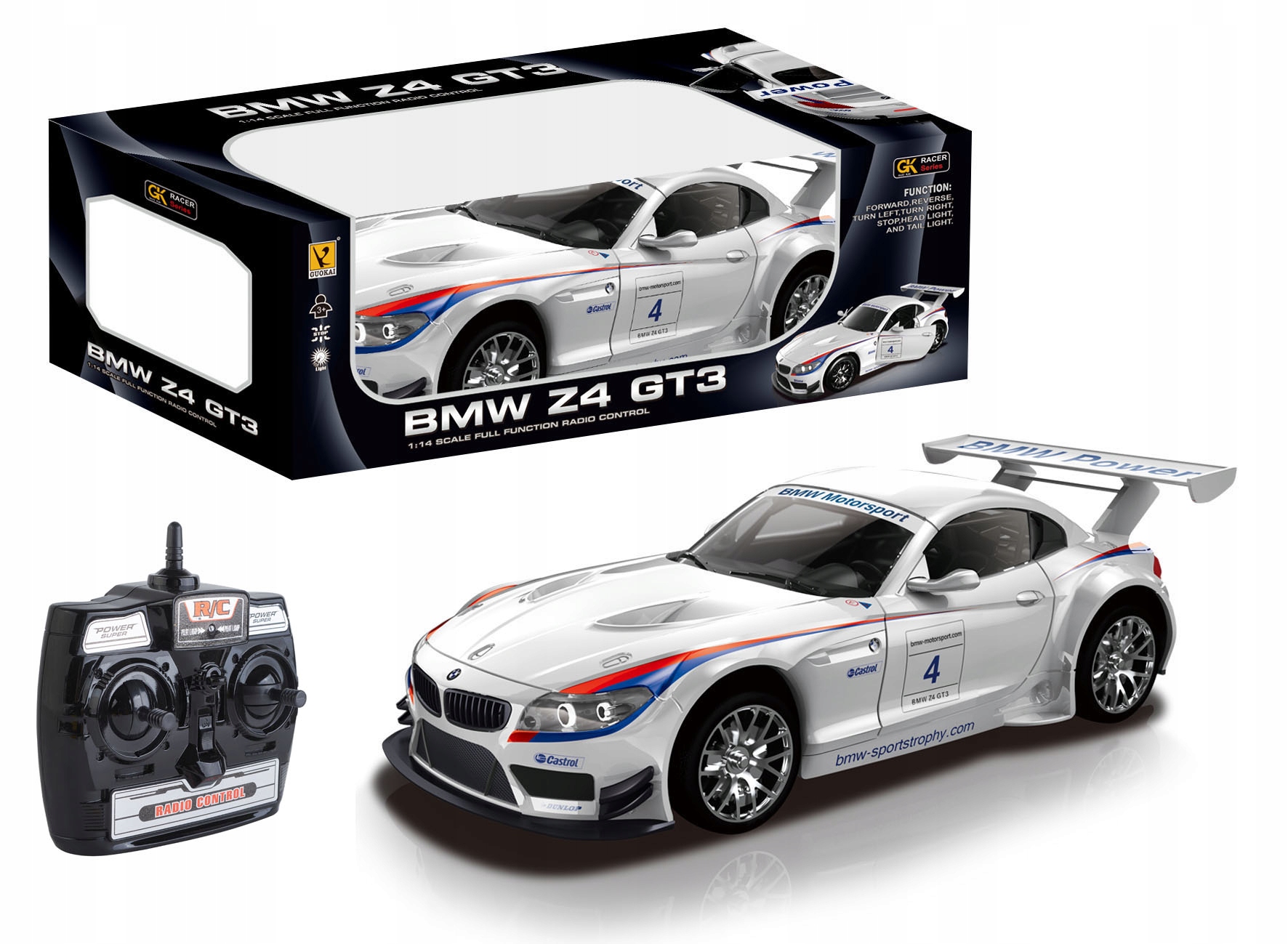 Zdalnie Sterowany Samochód Auto Rc Na Pilota Bmw Z4 1:14 Białe Coil
