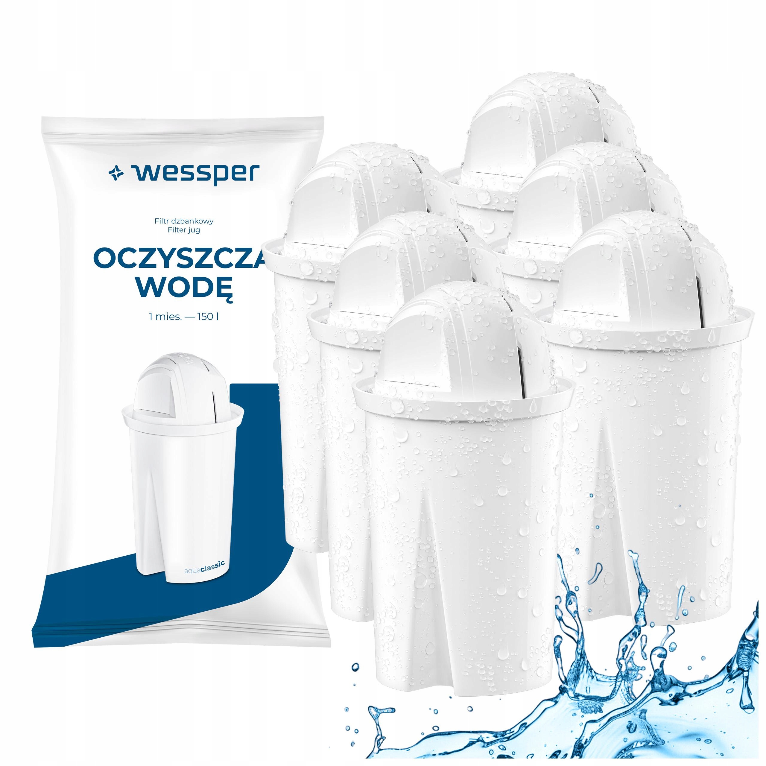 6x Filtr do wody aquaclassic Standard do dzbanek filtrujący Dafi zamiennik