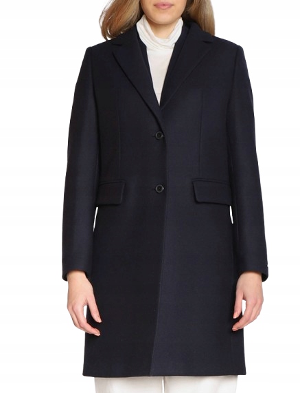 Tommy Hilfiger Klasický Tmavě Modrý Kabát S Klasickými Klopami 32 J9B