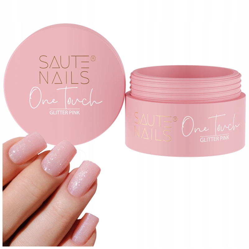 Żel Budujący Saute Nails One Touch Glitter Pink