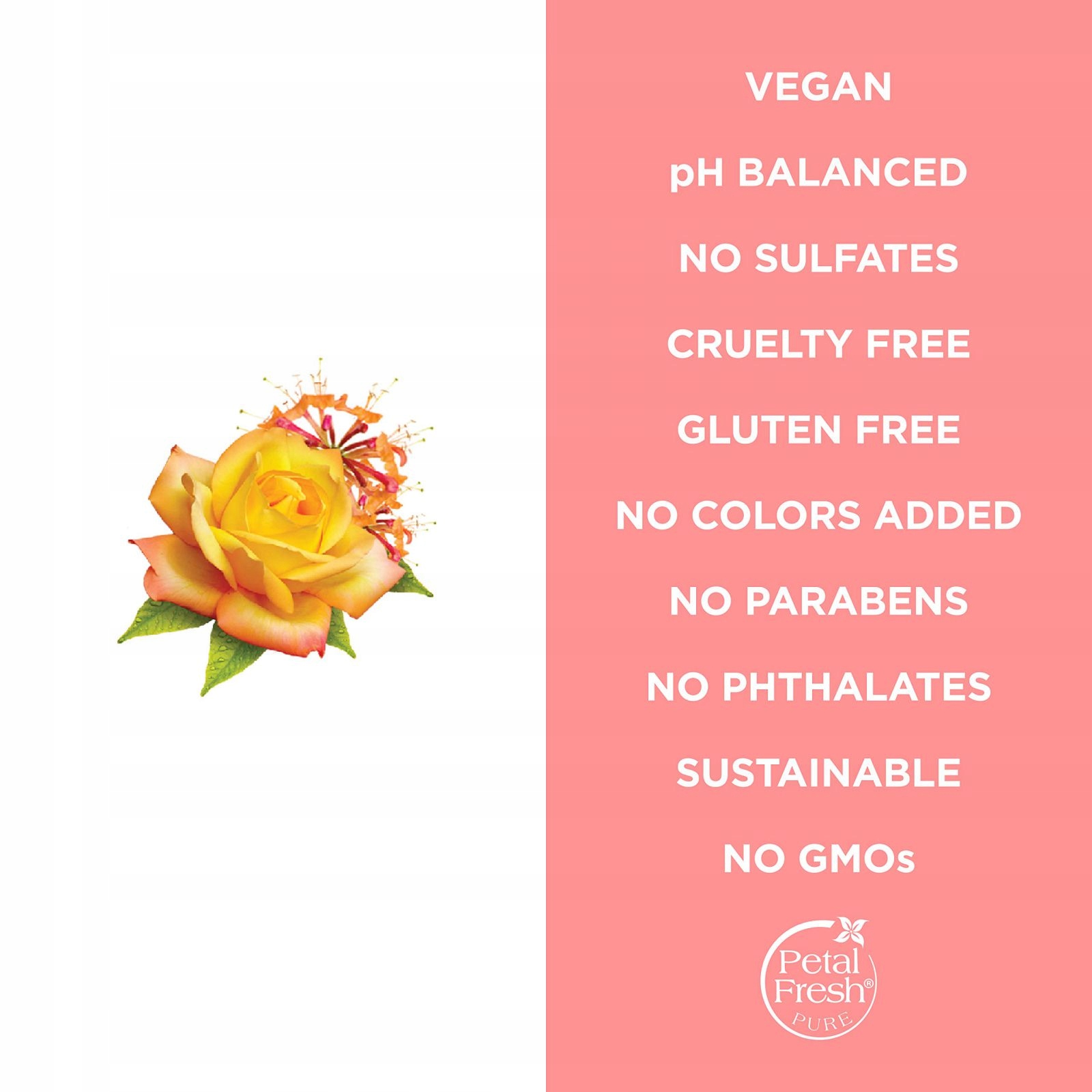 Petal Fresh Pure Rose+honeysuckle Sprchový Gel 475 ML