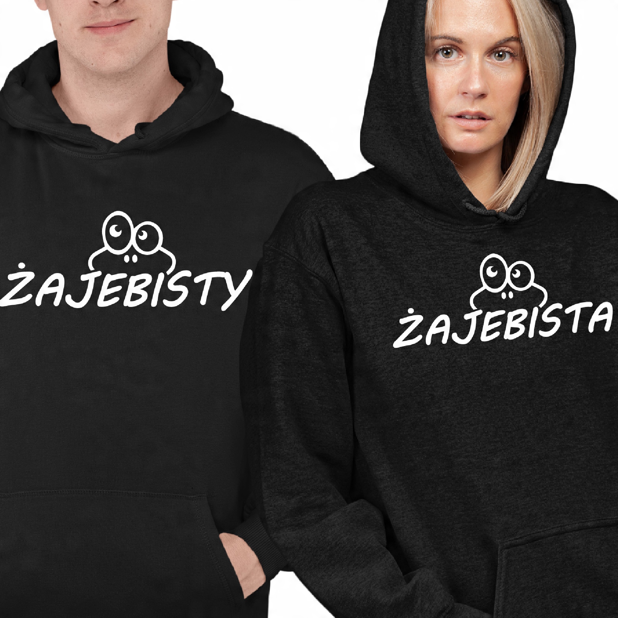 

Zabawny Komplet Bluz Żajebisty Żajebista On Ona