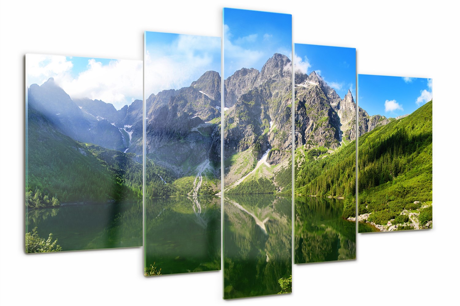 

Obraz szklany tryptyk Morskie oko Tatry 170x100cm