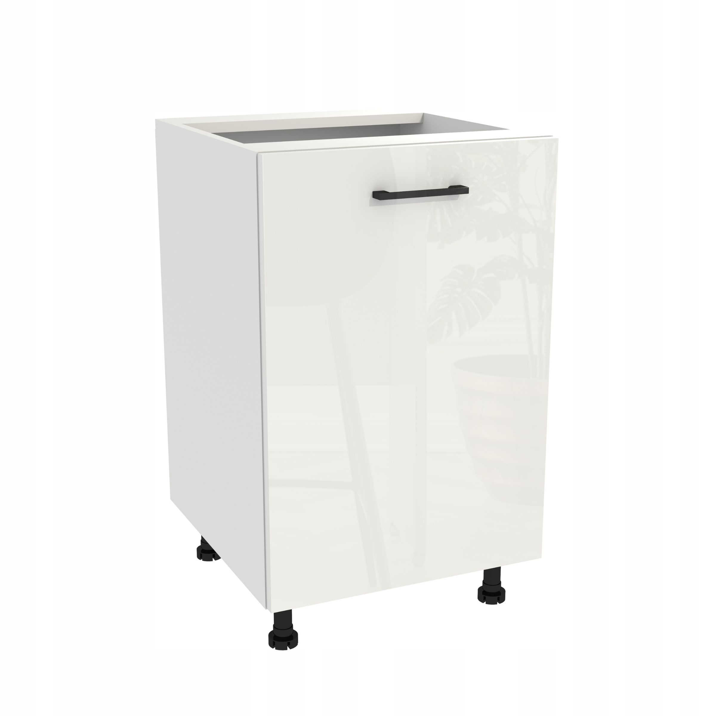 Spodná kuchynská skrinka 50 Capri korpus Biela predná strana Biely Akryl Lesk