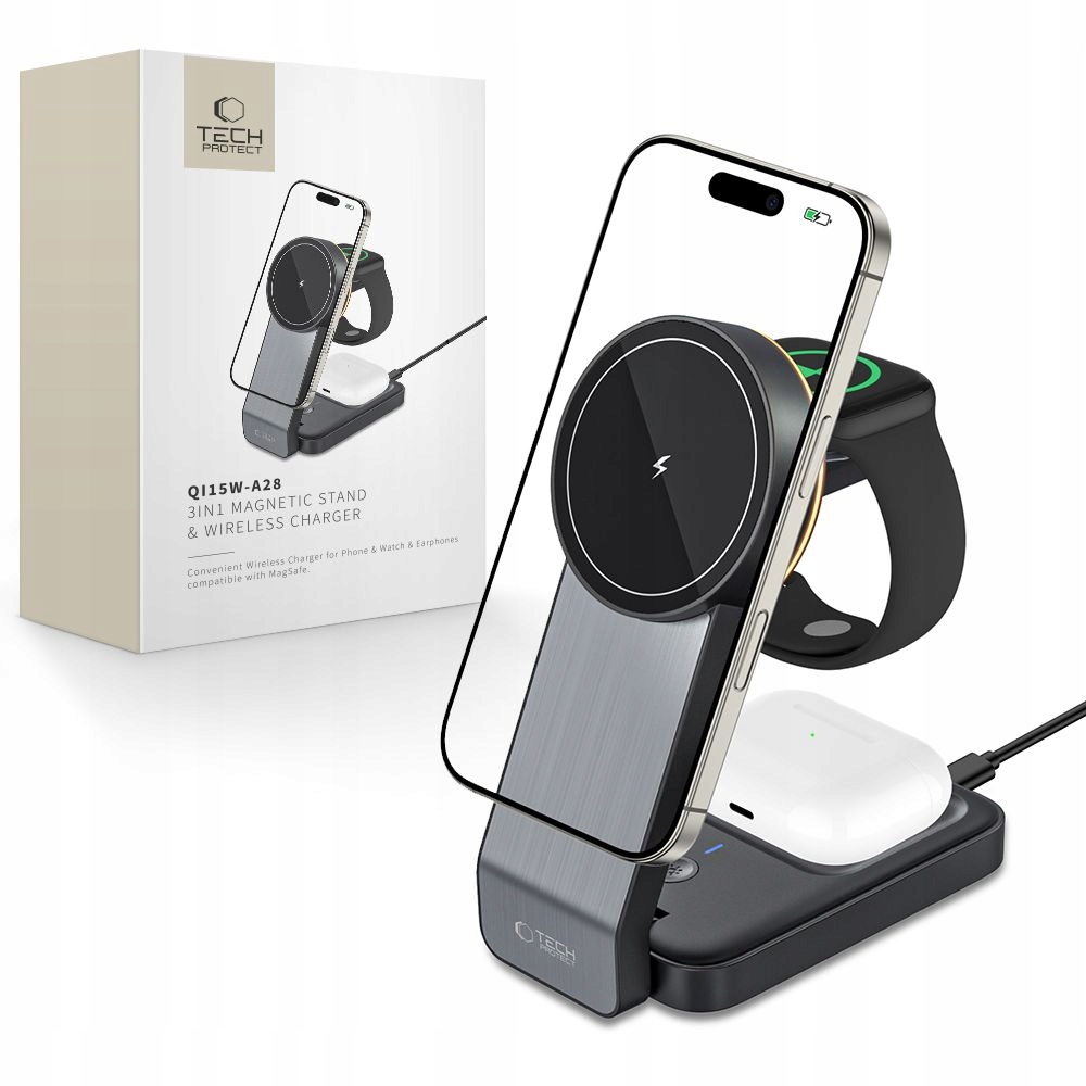 Indukční Nabíječka Qi 15W Stojan Pro Magsafe Pro Iphone 13 14 15 16 17