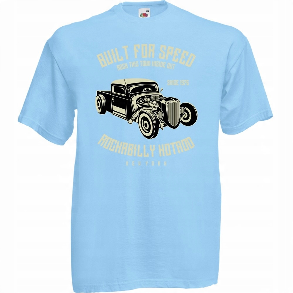 

Koszulka samochód auto oldschool XL błękitna