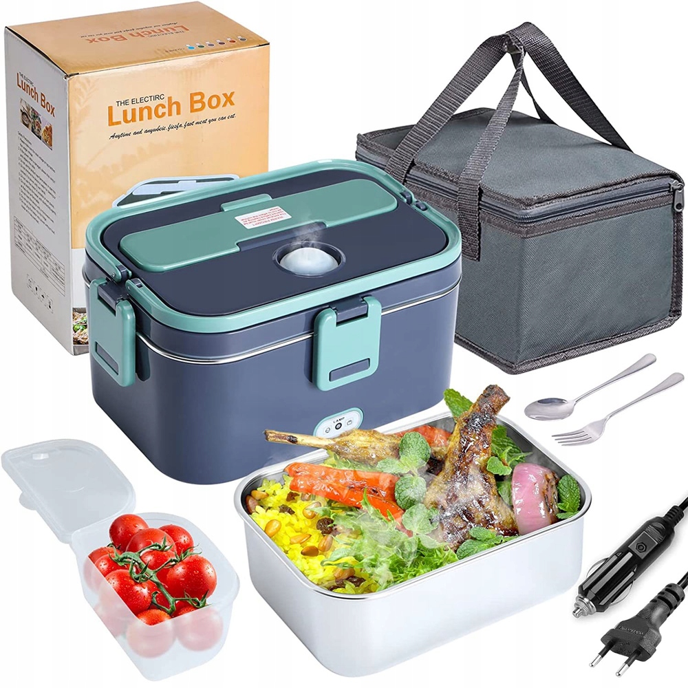 Elektrický vyhřívaný Lunchbox Termoska do auta Vzduchotěsná Krabička 1.8 L