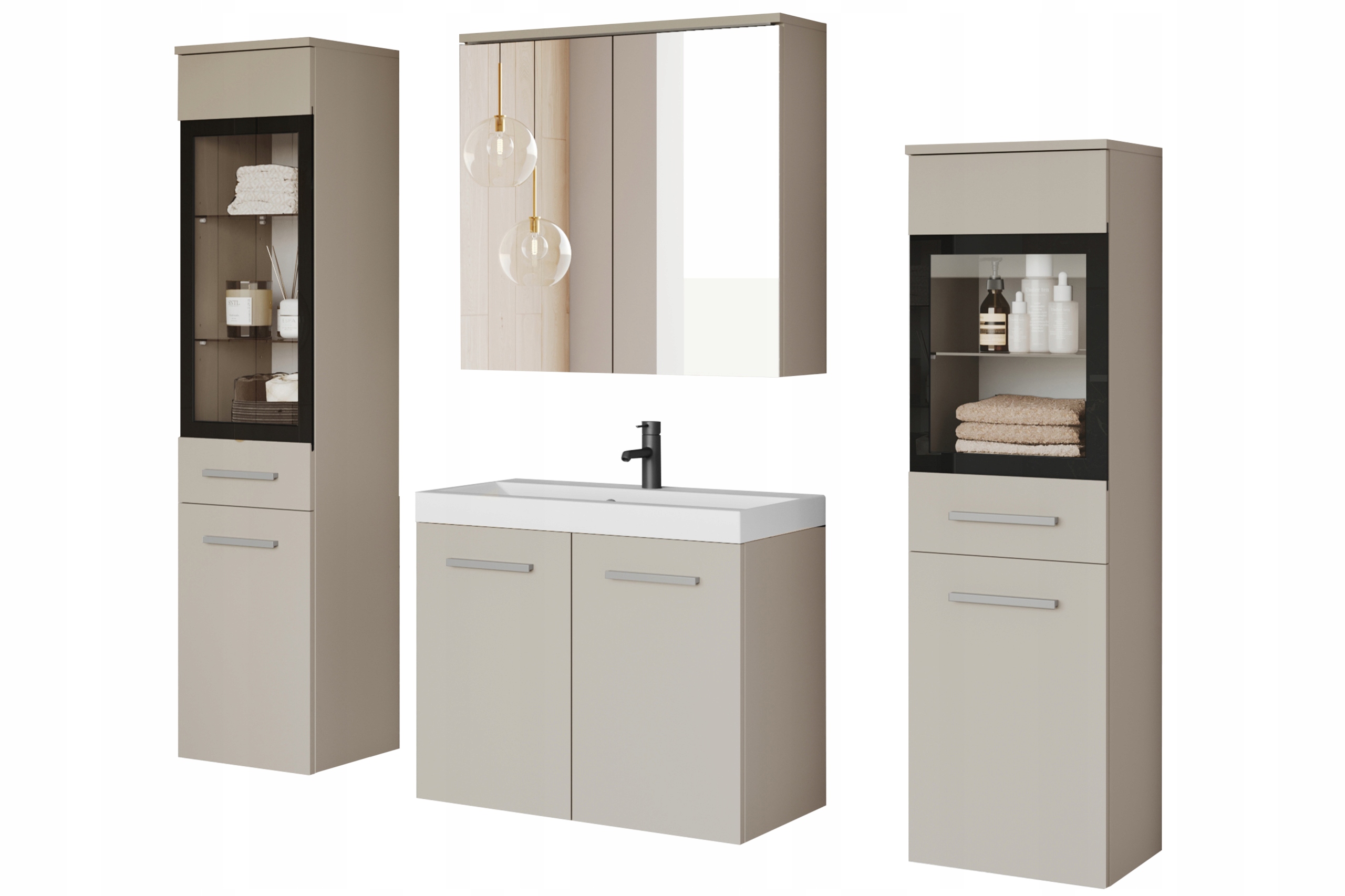 Koupelnový nábytek Udine Umyvadlo Zrcadlo Vitrína