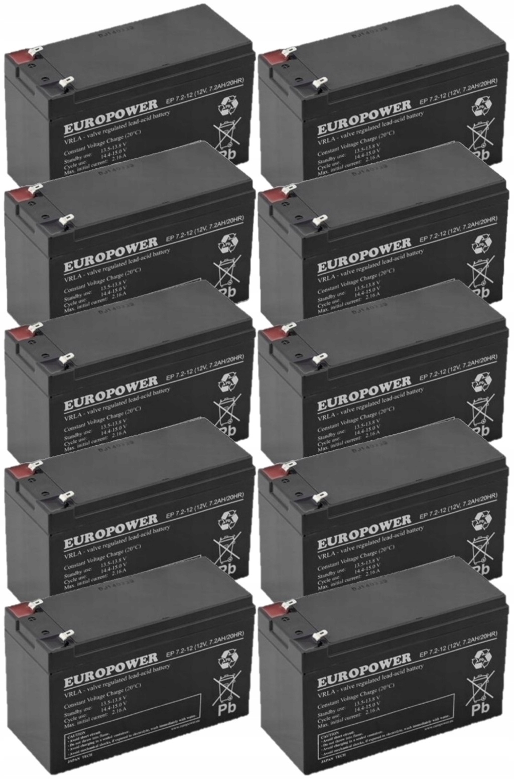 TBC91 Baterie Zestaw Akumulatorów Ups Apc Eaton Powerwalker 10x Ep 7,2-12