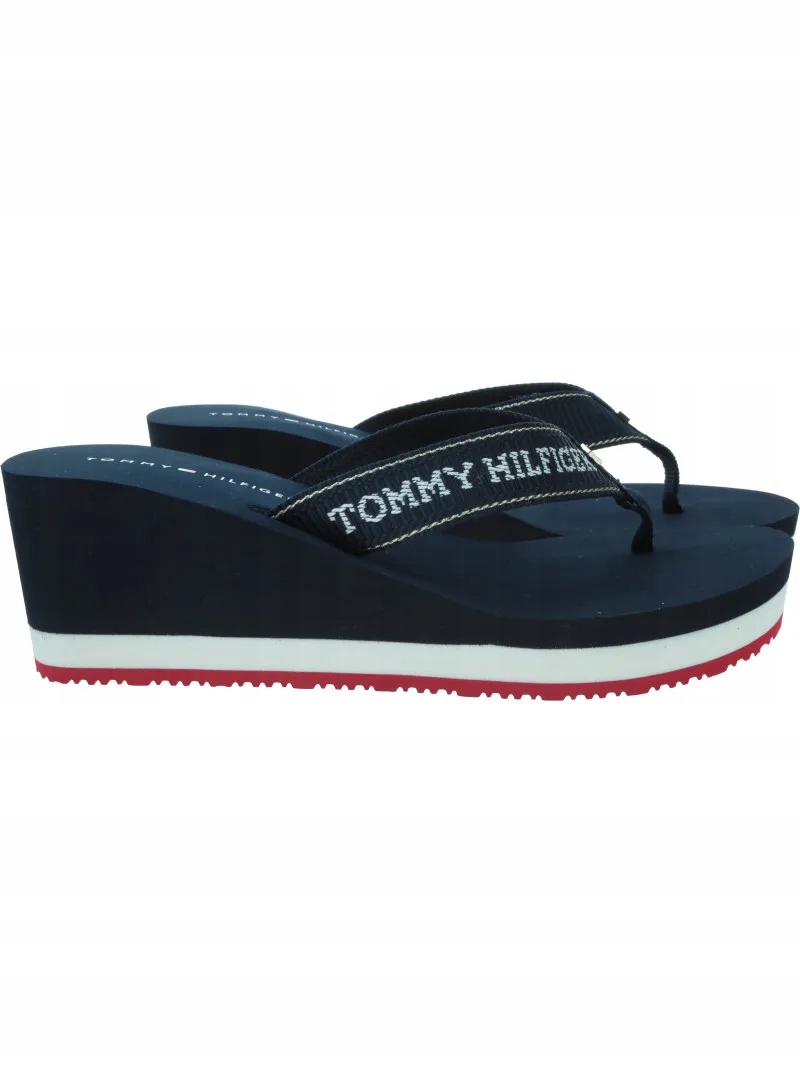 Žabky na klínku Tommy Hilfiger Stripes Wedge Beach Sandal FW0FW08858 Dw