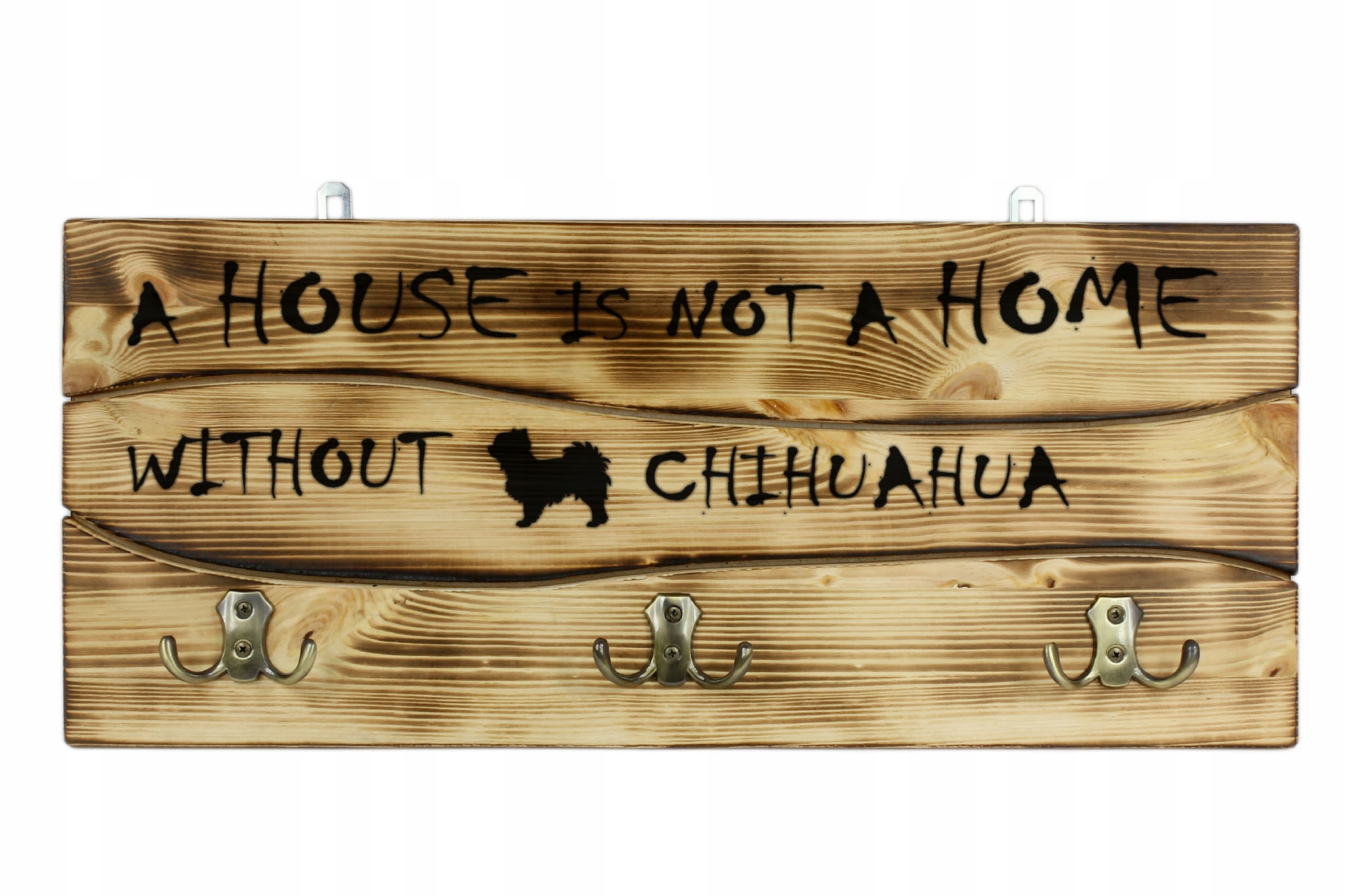 Chihuahua dlhosrstý drevený vešiak na bundy, vodítko, psie doplnky