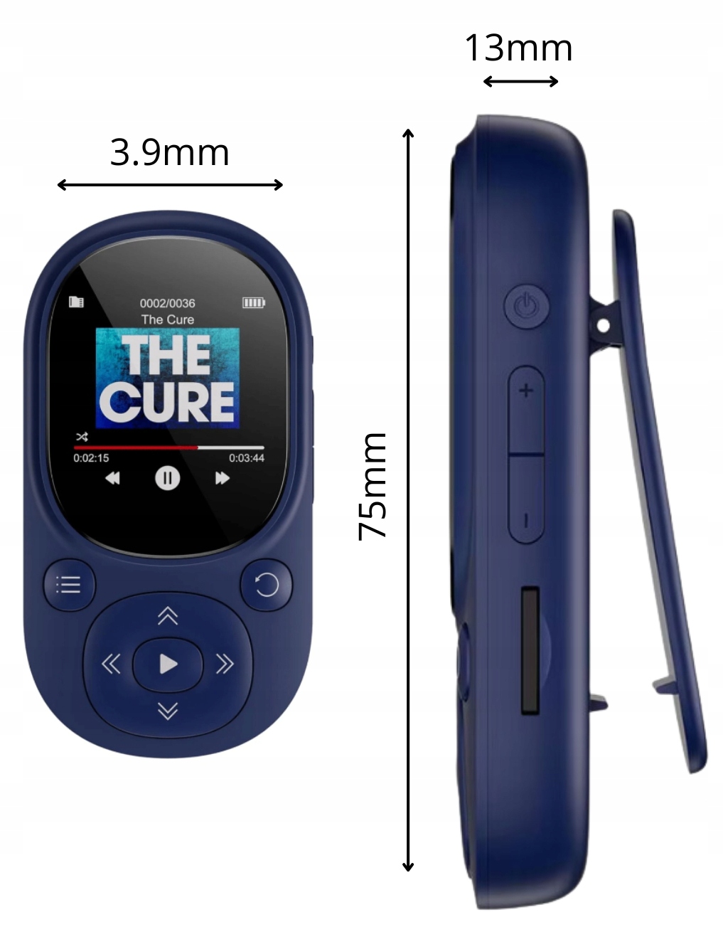 ODTWARZACZ MP3 MUZYKI BLUETOOTH RADIO FM 64GB PRZENOŚNY AUDIOBOOK SŁUCHAWKI Komunikacja Bluetooth