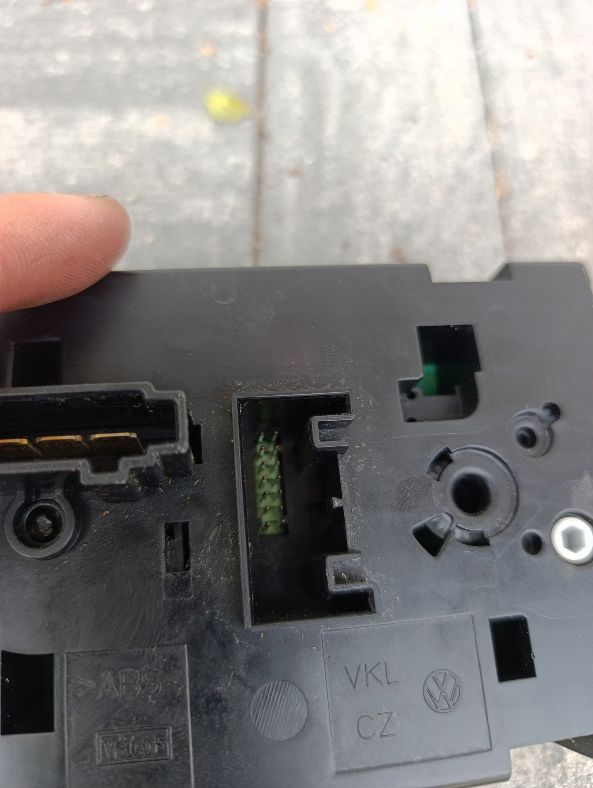 VW T5 control panel of the air conditioning rear part