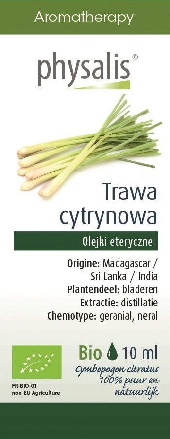 Olejek Eteryczny Trawa Cytrynowa Bio 10 ml