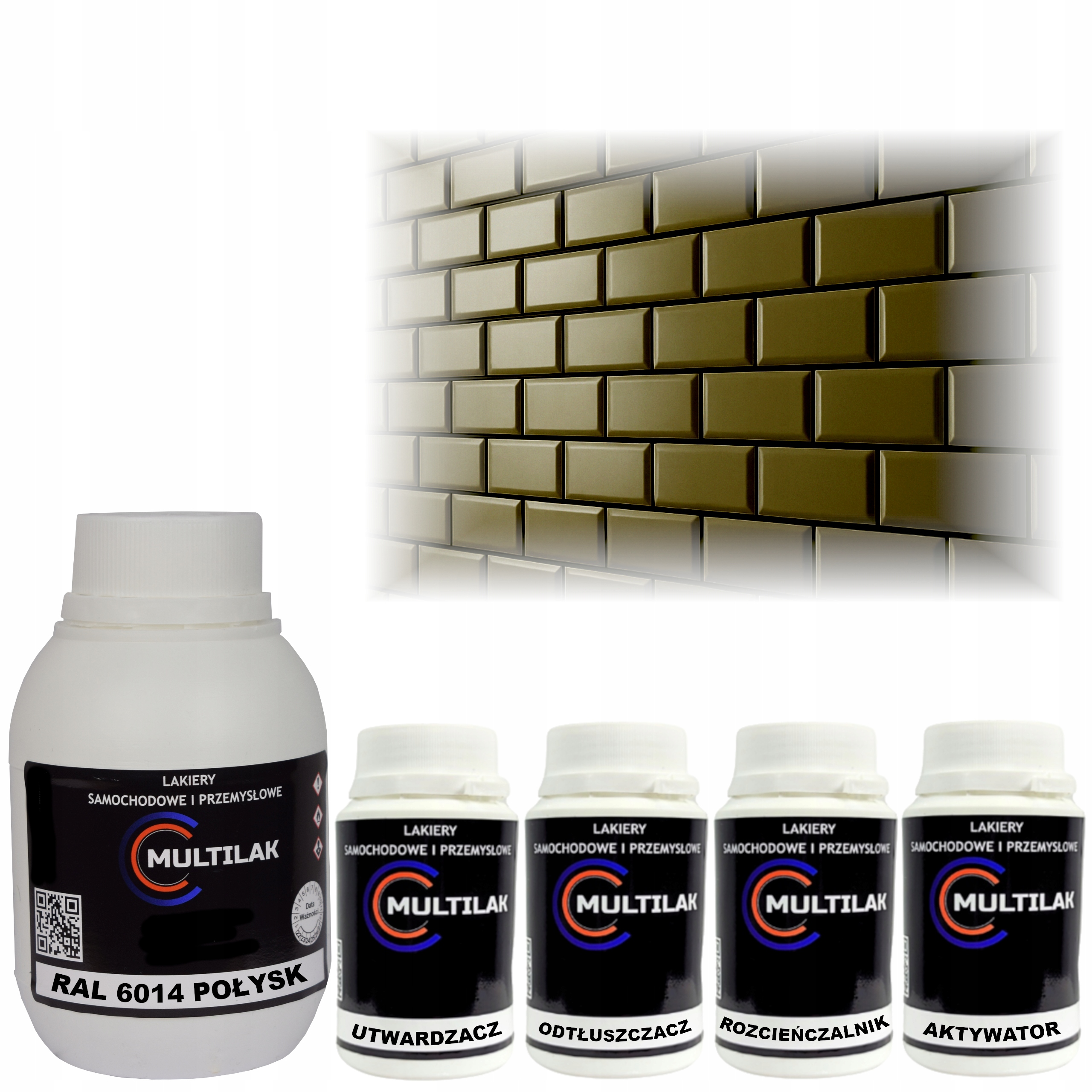 Lak barva Ral 6014 na glazuru dlaždic na váleček štětec 0,5L Lesk
