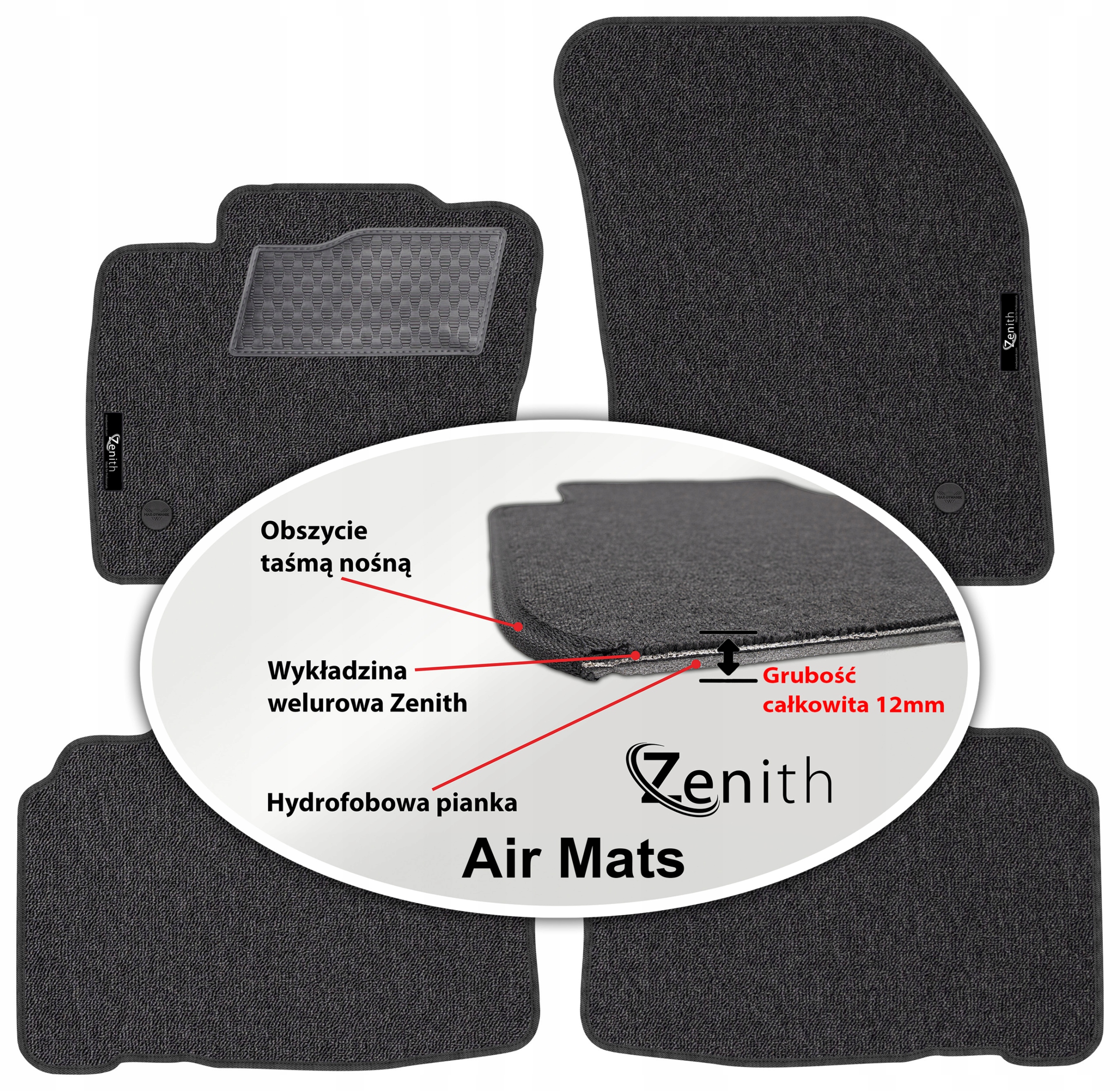 Ford Edge Suv 2016 – Velúrové koberčeky do auta Zenith Air Mats