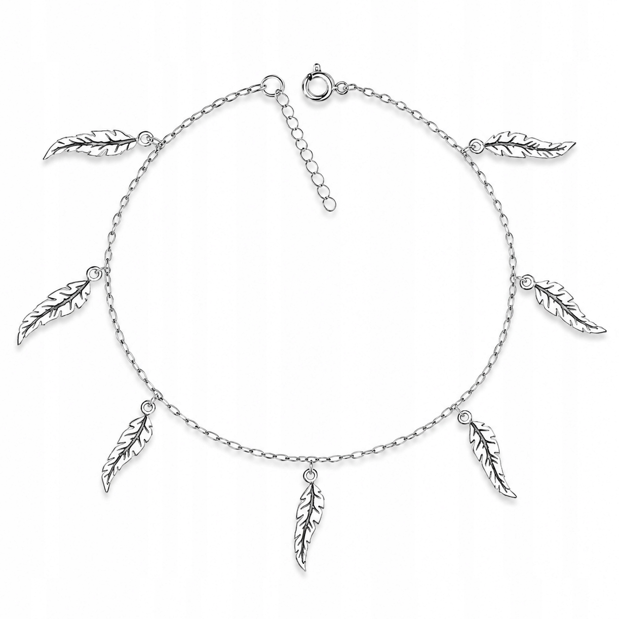Stříbrný náramek Pírka Symbol svobody Stříbro 925